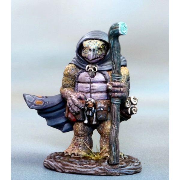 Dark Sword Miniatures - Critter Kingdoms - Tortoise Mage with Staff