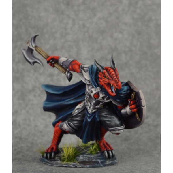 Dark Sword Miniatures - Visions in Fantasy - Male Dragonkin Paladin with Axe