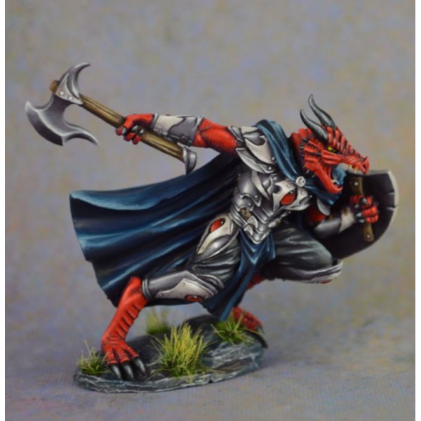 Dark Sword Miniatures - Visions in Fantasy - Male Dragonkin Paladin with Axe