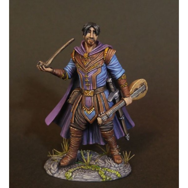 Dark Sword Miniatures - Visions in Fantasy - Male Bard with Pipe and Lute 