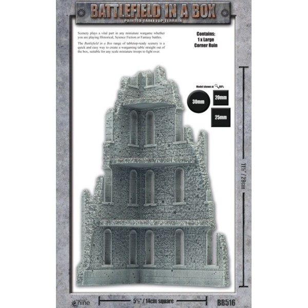 GF9 - Battlefield in a Box - Large Corner Ruin