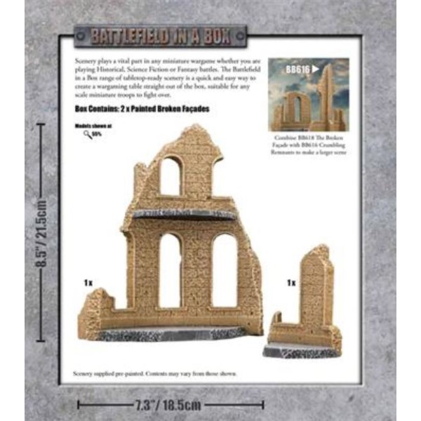 GF9 - Battlefield in a Box - Gothic Battlefields - Broken Facade (Sandstone)