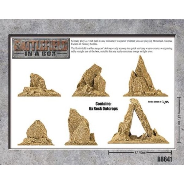 GF9 - Battlefield in a Box - Sandstone - Rock Outcrops (x6)