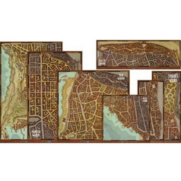 Clearance - D&D - 5th Edition - Waterdeep - Dragon Heist - Wards Map Set (Vinyl)