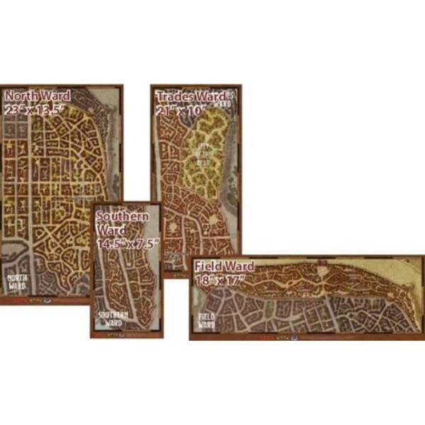 Clearance - D&D - 5th Edition - Waterdeep - Dragon Heist - Wards Map Set (Vinyl)
