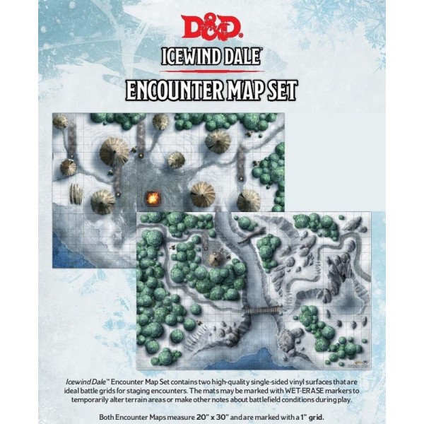 Clearance - D&D - 5th Edition - Icewind Dale Encounter Vinyl - Map Set - (2 x 20"x30")