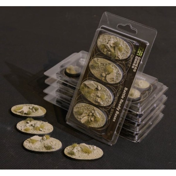 Gamers Grass - Battle Ready Bases - Arid Steppe - Oval 60mm (4)