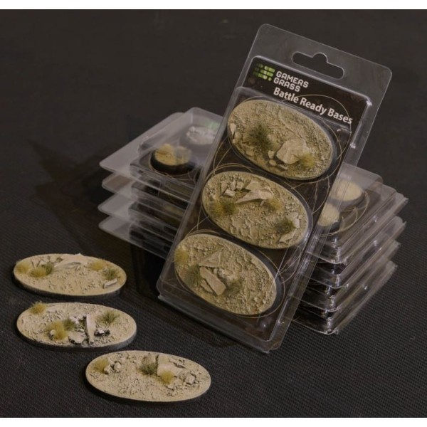 Gamers Grass - Battle Ready Bases - Arid Steppe - Oval 75mm (3)