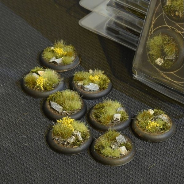 Gamers Grass - Battle Ready Bases - Highland - Round Lip 30mm (8)