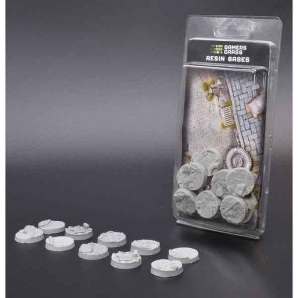 Gamers Grass - Resin Bases - Urban Warfare - Round 25mm (10)