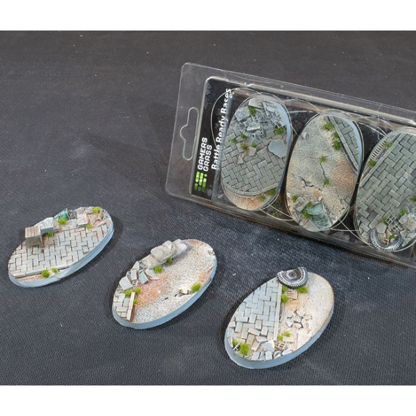 Gamers Grass - Battle Ready Bases - Urban Warfare - Oval 75mm (3)