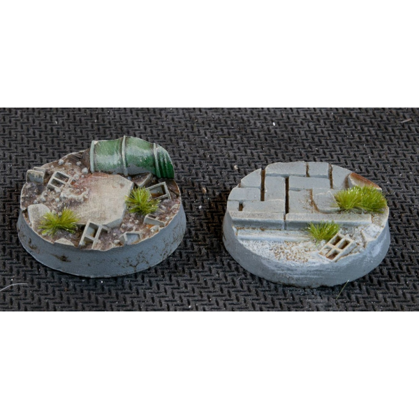 Gamers Grass - Battle Ready Bases - Urban Warfare - Round 25mm (10)