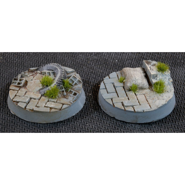 Gamers Grass - Battle Ready Bases - Urban Warfare - Round 32mm (8)