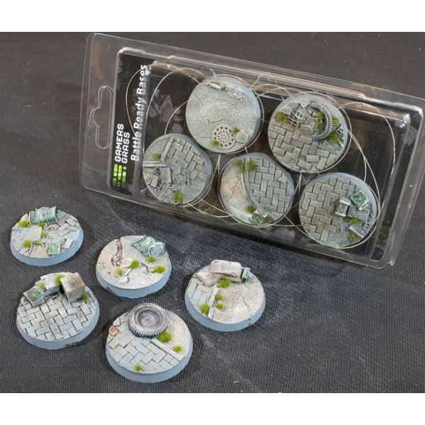 Gamers Grass - Battle Ready Bases - Urban Warfare - Round 40mm (5)