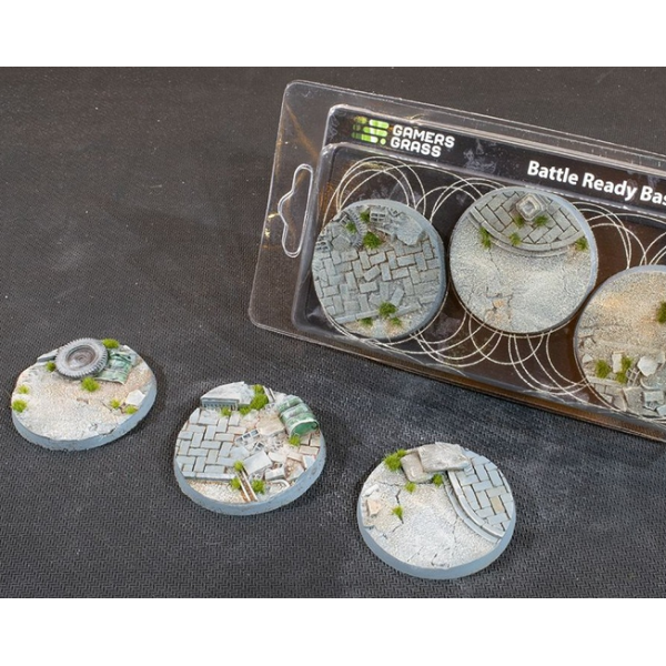 Gamers Grass - Battle Ready Bases - Urban Warfare - Round 50mm (3)