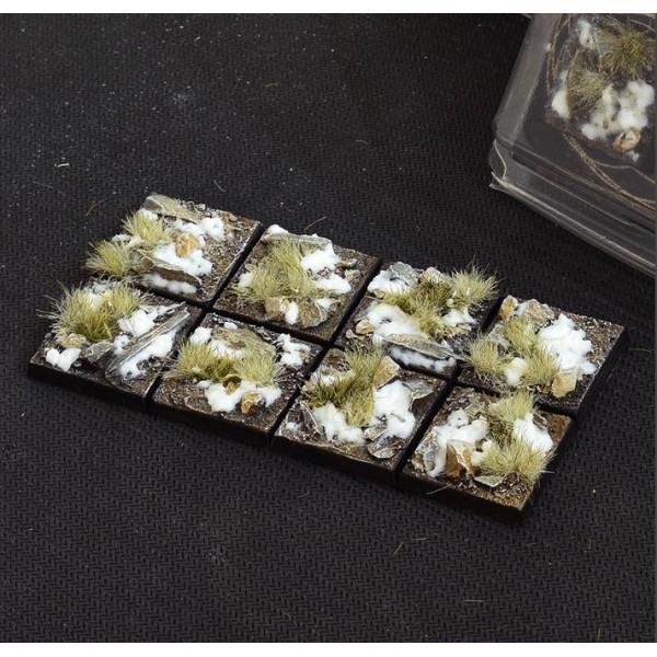 Gamers Grass - Battle Ready Bases - Winter - Square 25mm (8)
