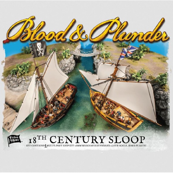 Blood & Plunder - 18th Century Bermuda Sloop Ship Kit (Plastic)