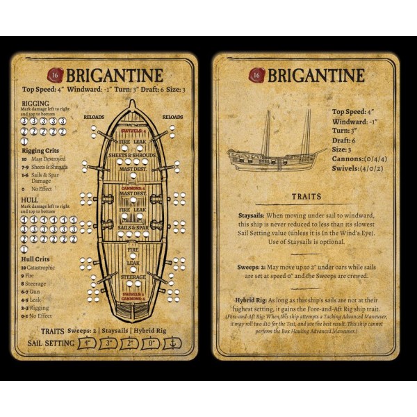 Blood & Plunder - Brigantine Ship (Resin)