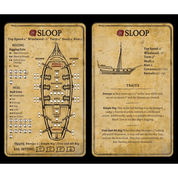 Blood & Plunder - Sloop Ship (Resin)