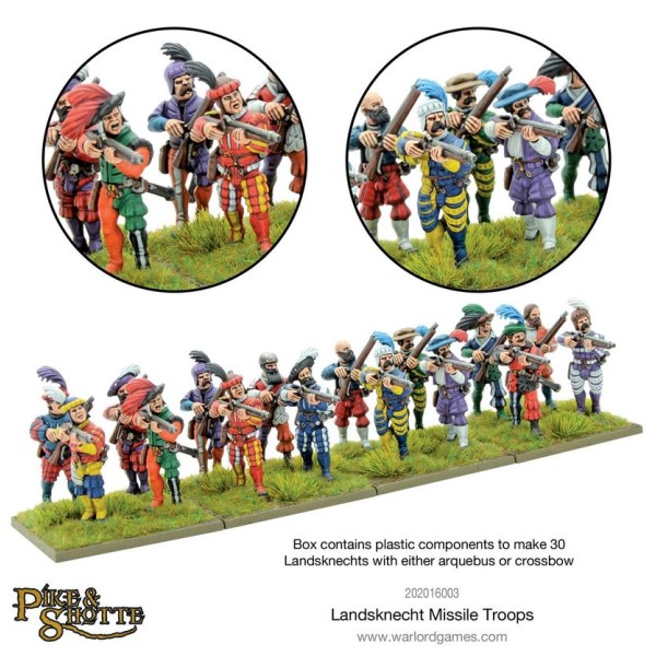 Warlord Games - Pike and Shotte - Landsknechts Missile Troops