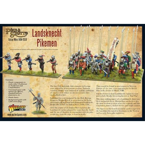 Warlord Games - Pike and Shotte - Landsknechts Pikemen 