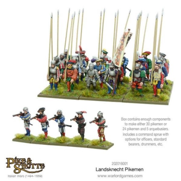 Warlord Games - Pike and Shotte - Landsknechts Pikemen 