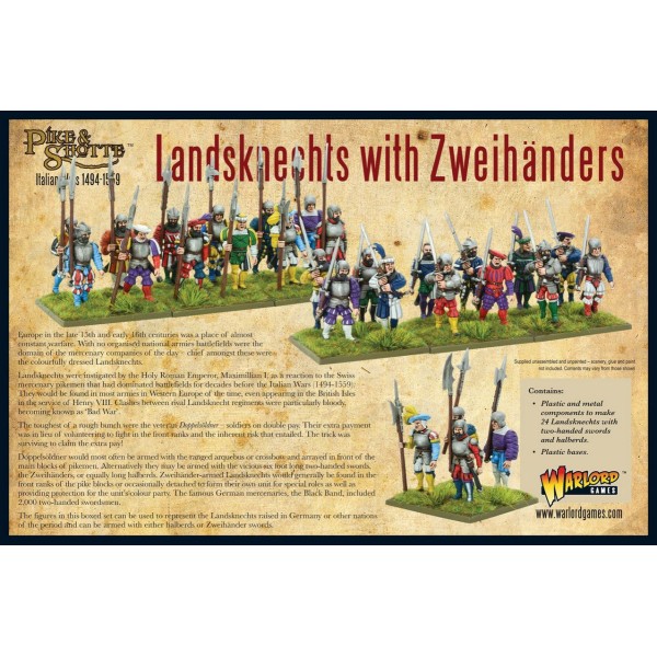 Warlord Games - Pike and Shotte - Landsknechts with Zweihanders 