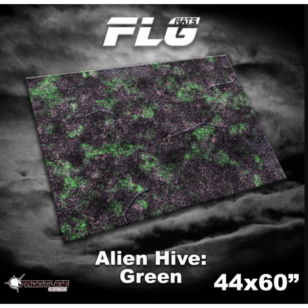 Frontline Gaming Mats - Alien Hive 44" x 60" - GREEN (In-store Pick-up Only)