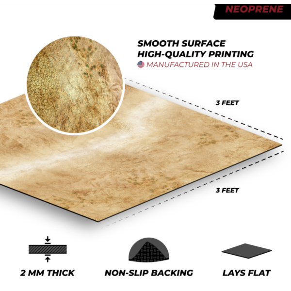 Frontline Gaming Mats - Badlands v.1 3' x 3' (In-store Pick-up Only)