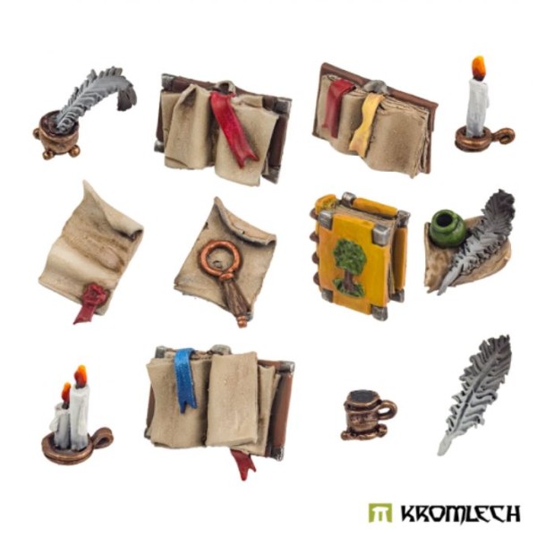 Kromlech - Conversion Bitz - Nekropolis Basing Kit: Wizard's Desk Accesories