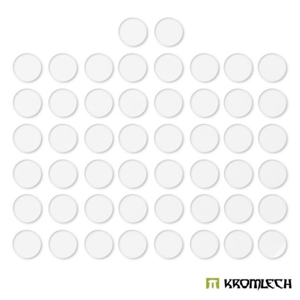 Kromlech Bases - Clear Acrylic Bases: Round 25mm (50)