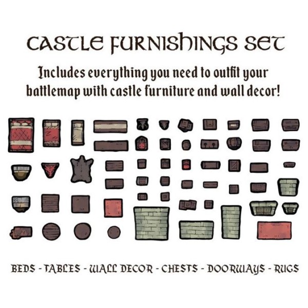 Clearance - Tabletop Tokens - Castle Furniture Set
