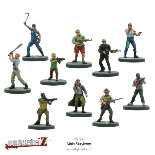 PROJECT Z - The Zombie Miniatures Game - Male Survivors