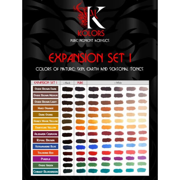 Kimera Kolors - Pure Pigment Paints Expansion Set: - Colors of Nature 