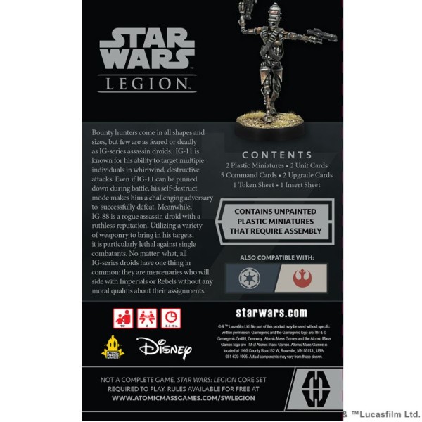 Star Wars - Legion Miniatures Game - IG-Series Assassin Droids Operative Expansion