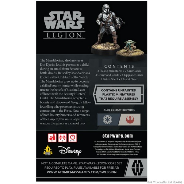 Star Wars - Legion Miniatures Game - Din Djarin and Grogu Operative Expansion
