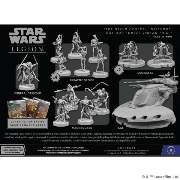 Star Wars - Legion Miniatures Game - Separatist Invasion Force - Battle Force Starter Set