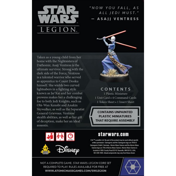 Star Wars - Legion Miniatures Game - Asajj Ventress Operative Expansion
