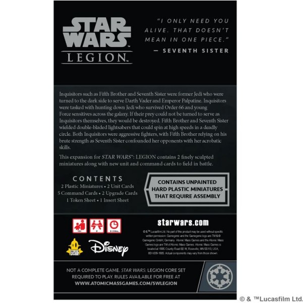 Star Wars - Legion Miniatures Game - Fifth Brother and Seventh Sister Operative Expansion 