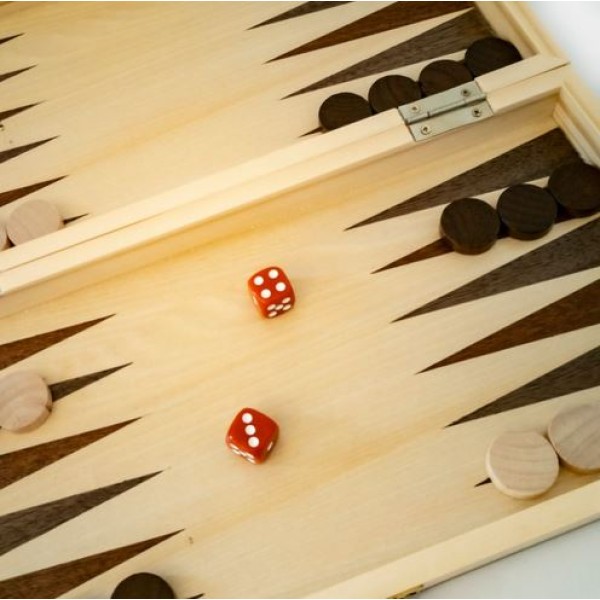 LPG Gaming - Family Classics - Wooden Folding Chess / Checkers / Backgammon Set (40cm)