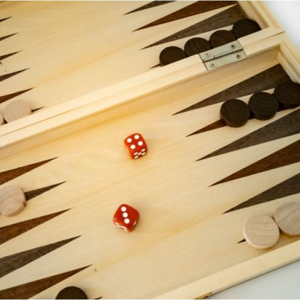 LPG Gaming - Family Classics - Wooden Folding Chess / Checkers / Backgammon Set (35cm)