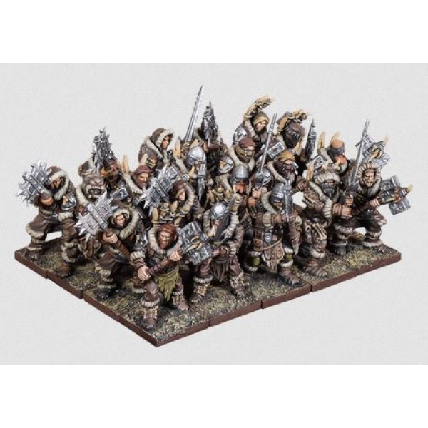 Mantic - Kings of War - Northern Alliance Clansmen Regiment with Two-Handed Weapons