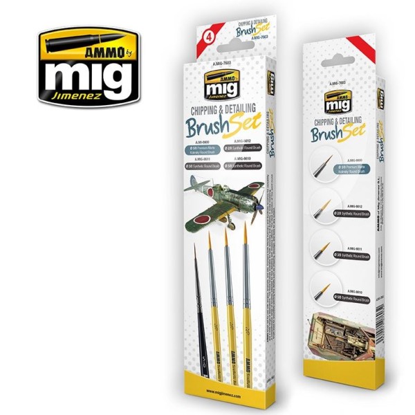 MIG AMMO - CHIPPING and DETAILING BRUSH SET