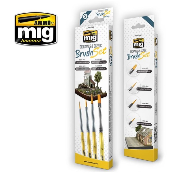 MIG AMMO - DIORAMAS and SCENIC BRUSH SET