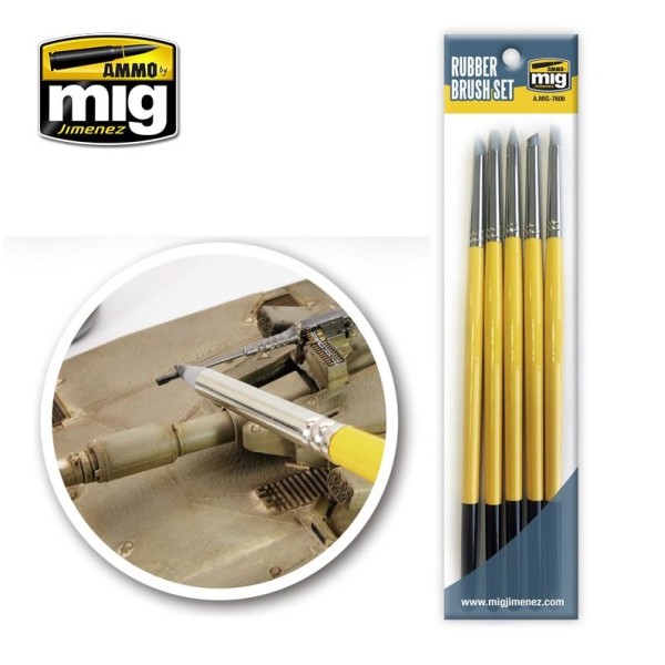 MIG AMMO - RUBBER BRUSH SET