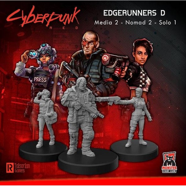 Cyberpunk Red Miniatures - Edgerunners D - Media, Nomad, Solo