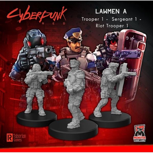 Cyberpunk Red Miniatures - Lawmen A - Command