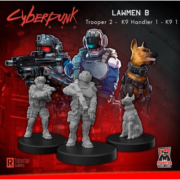 Cyberpunk Red Miniatures - Lawmen B - Enforcers