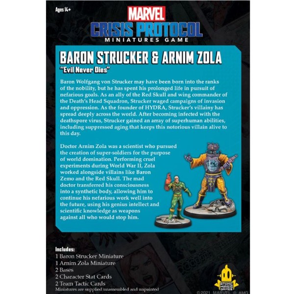 Marvel - Crisis Protocol - Miniatures Game - Baron Strucker and Arnim Zola