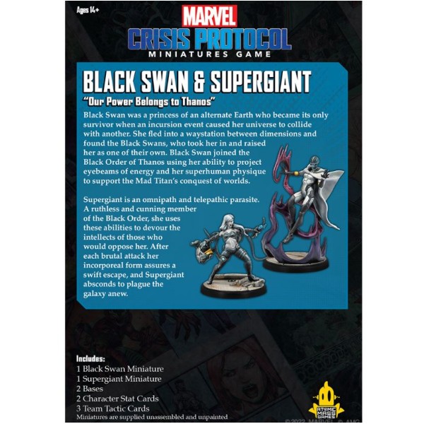 Marvel - Crisis Protocol - Miniatures Game - Black Swan and Supergiant